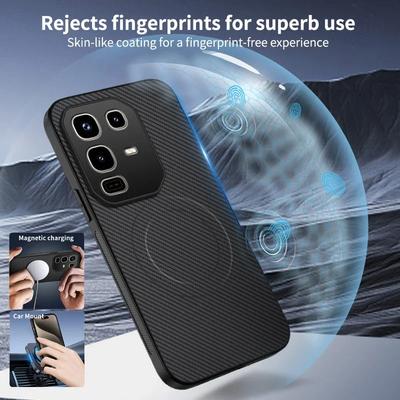 Silikon-Handyhülle mit Kohlefaser-Muster für Infinix 50S Note 50 Pro Plus 50X 5G 4G Magnetische Kabellose Ladefunktion Weiche Hüllen