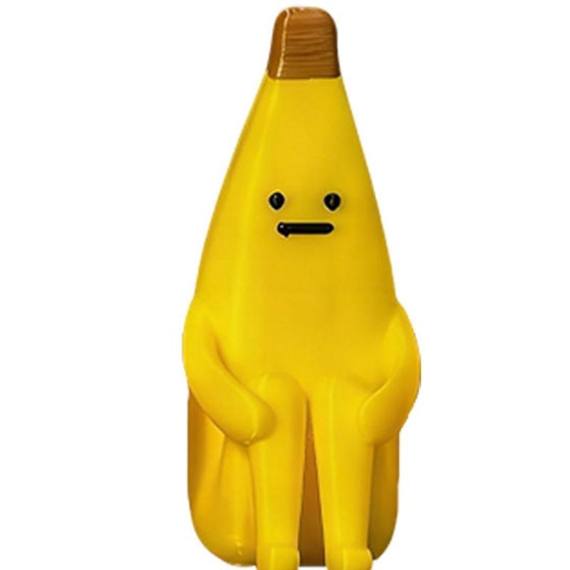 3D Printed Banana Figurines Decorative Ornament Banana Statue Sculpture for Home Office Desktop Decors Housewarming Gift