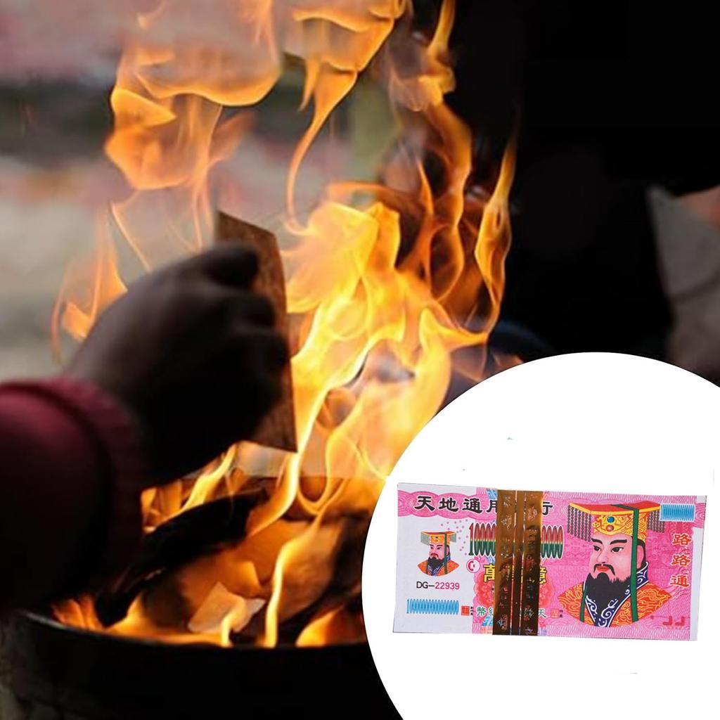 100 Sheets Ritual Supplies Plutonium Ancestor Money Incense Paper Heavenly Banknotes Hellish Banknotes Sacrificial Offerings(A 100PCS)