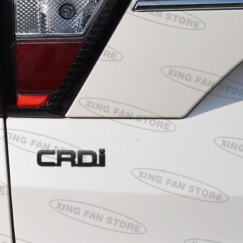 UQQV8 Auto Styling CRDi Emblem Car Rear Trunk Badge Decal Body Sticker For Kia Carnival Ceed Sorento Hyundai Accent Tucson Accessories