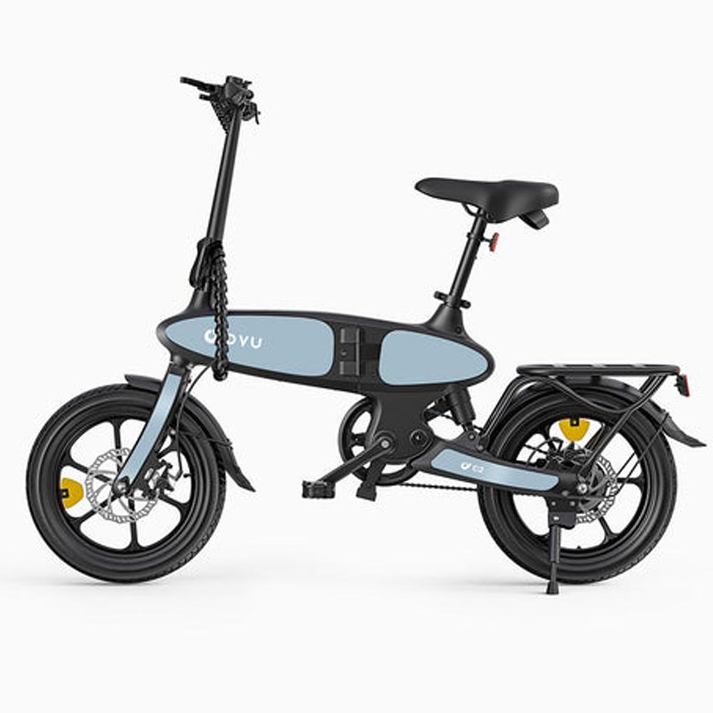 Electric Bike Foldable DYU C2 16" 250W Motor 48V 7.5AH Max Range 40Km Top Speed 25Km/h Load 120KG Black