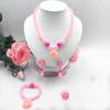 Children 'S Hair Accessories Set Cute Cartoon Jewelry 1set =5pcs Jewelry Accessories Necklace Bracelet Hairpin High Quality