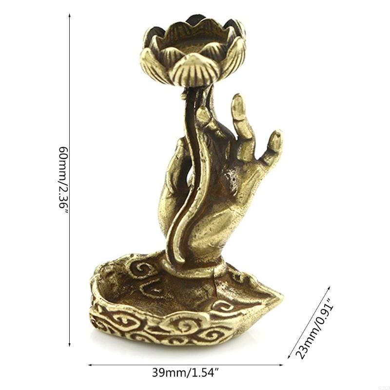 62KD Hand Lotus Incense for Burner Incense Base Air for Fresh Purifier Censer for Indoor Outdoor Room Air for Fresh To
