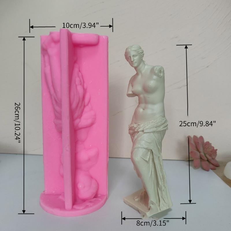 Venus Statue Decoration 3D Candle Soap Mould DIY Candle Epoxy Mold Handmade Candles Aroma Wax Soap Molds for Decorations