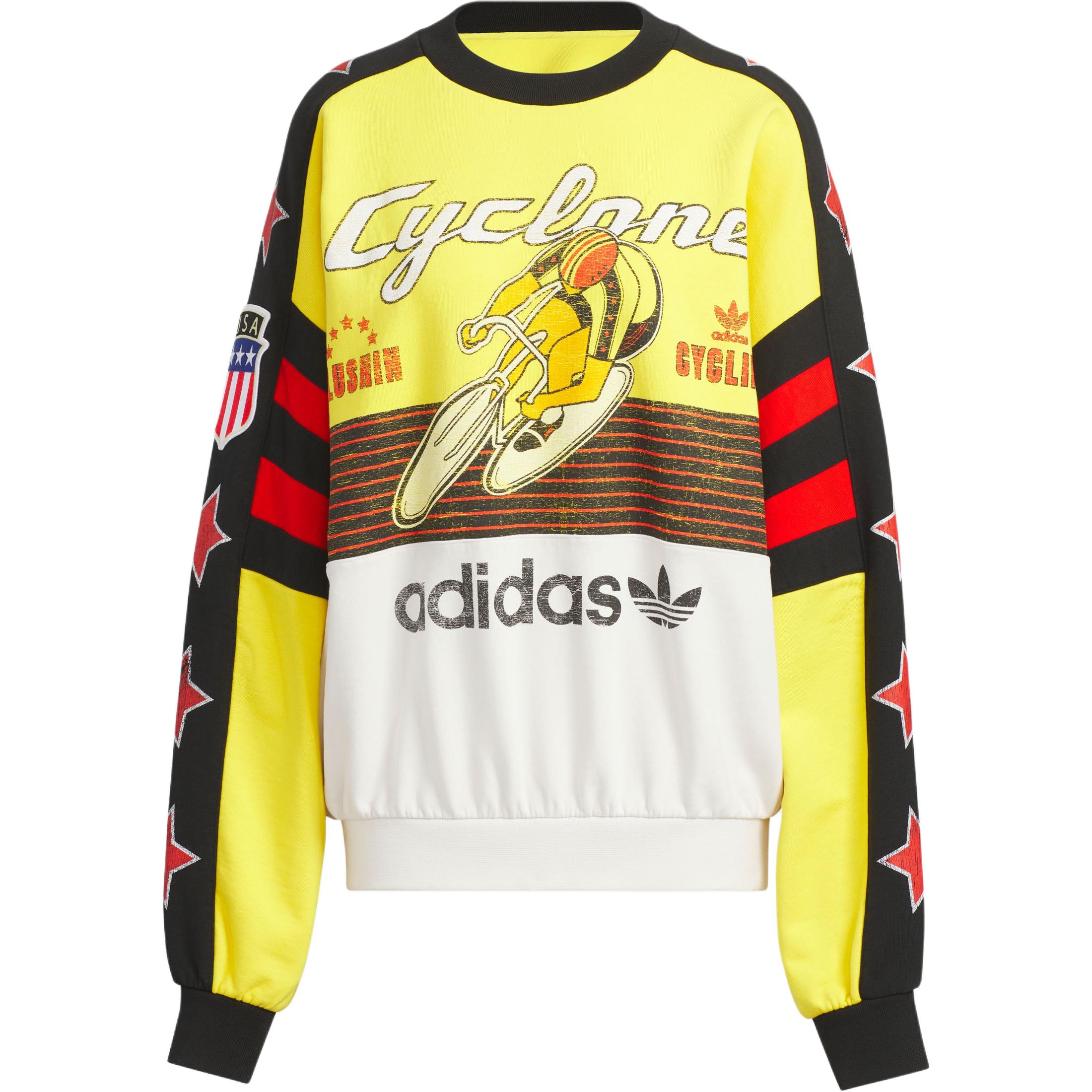 

Adidas Оригинальная толстовка Originals FW25 для велоспорта, свободного кроя, пуловер с круглым вырезом, унисекс, KG3145 L