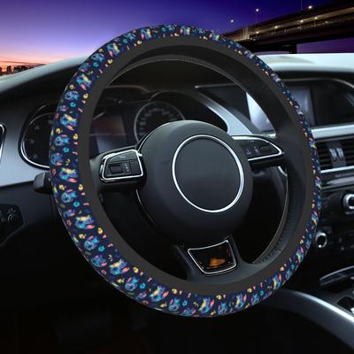Přizpůsobený vzor roztomilých stehů Potah na volant Anime Cartoon Měkký chránič volantu do auta 15palcový Auto