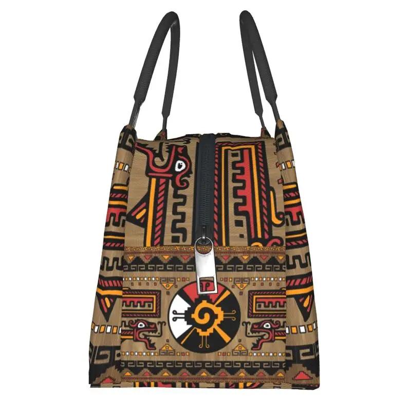 Hunab Ku Mayan Symbol Insulated Lunch Tote Bag for Women Portable Thermal Cooler Bento Box Outdoor Camping Travel