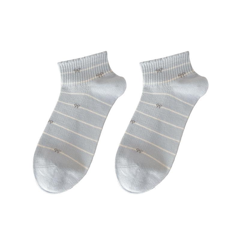 Sock Children's Product - Summer Lightweight Cotton Socks with Antibacterial and Anti-tangling Features, Lace-edged Short Socks, Mesh Short Tube Socks