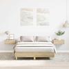 VidaXL Cadre de lit sans matelas chêne sonoma 140x190 cm, meuble de chambre à coucher, sommier, lit double, lit, châlit, lit 861059