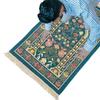 Muslim Prayer Rug Thick Islamic Chenille Praying Mat Floral Woven Tassel Blanket Top Sale
