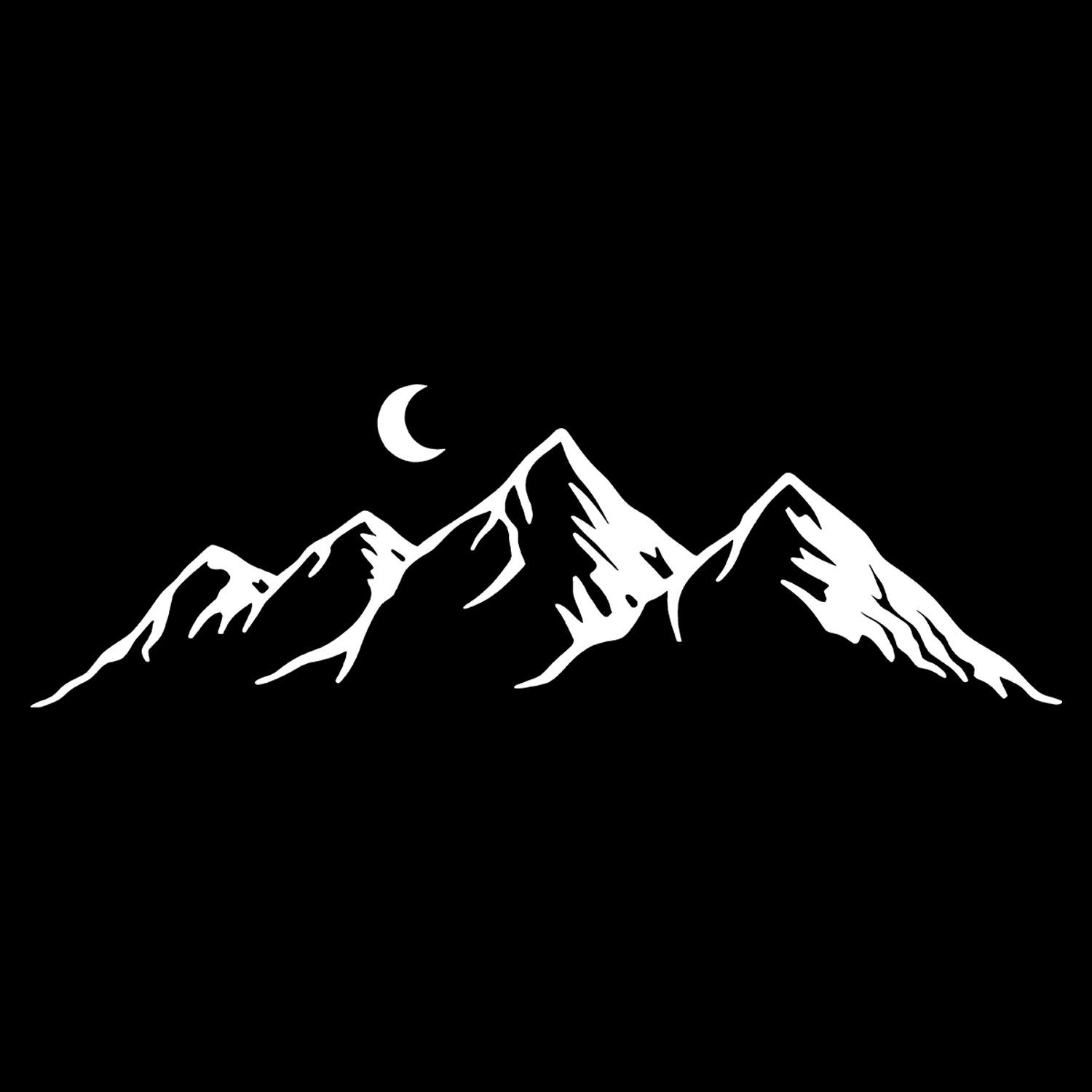 

Snowy Mountain Peak Moon Reflective Motorcycle Sticker 6*2CM