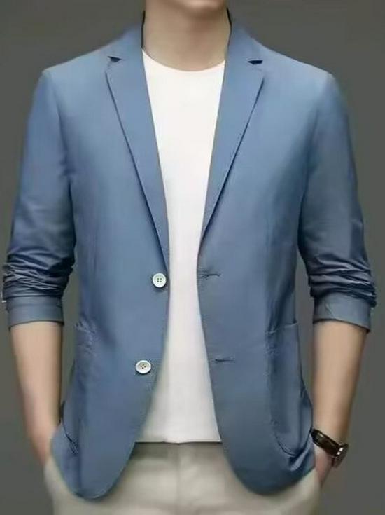 Men's High-End Ultra-Thin Ice Silk Sun Protection Jacket - Single-Breasted Casual Summer Suit