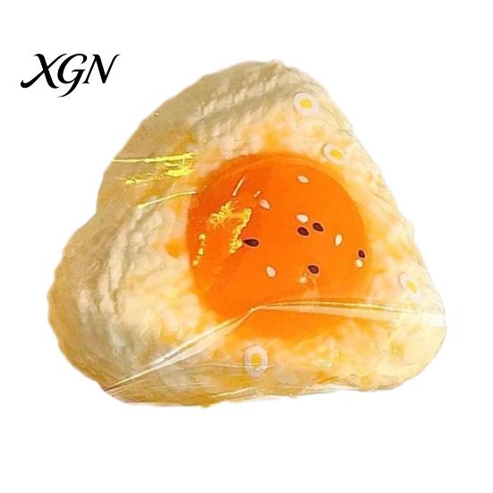 Relaxation Squeeze Ball Egg Yolk Rice Toy Stress Relief Triangle Sensory Soft Stretchy Decompression Simulated Food Fidget Relieve