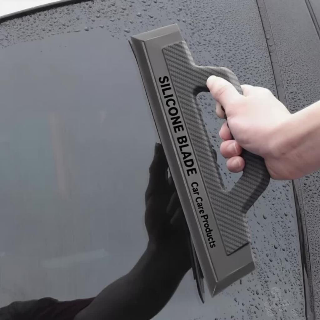 1PC Car Wash Wiper Glass Wiiper Traceless Windshield Soft Silicone Scraper Anti Slip Automotive Beauty Film Application Tools