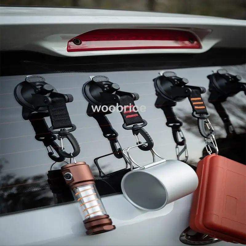 Tent Fixing Hook Carabiners Hooks Car Travel Climbing Portable Clothes Rack Vacuum Heavy Duty Coat Hangers Suction Cups Camper