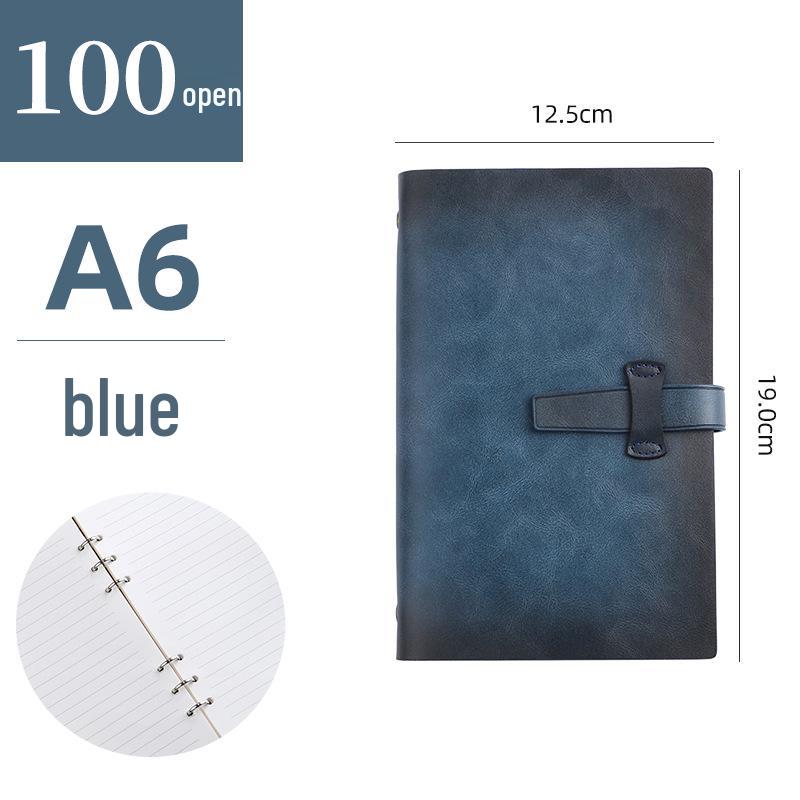 A5 Portable Loose-Leaf Notebook for Office, Students, and Business Meetings