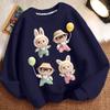 Loose Round-neck Hoodies for Children, Long-sleeved and Cute Round-neck Coats for Boys and Girls In Spring, Autumn and Winter