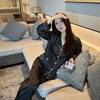 Autumn Two-piece Long-sleeved Trousers Jacquard Embroidered Suit Women's Pajamas Seasonal Style Pajamas