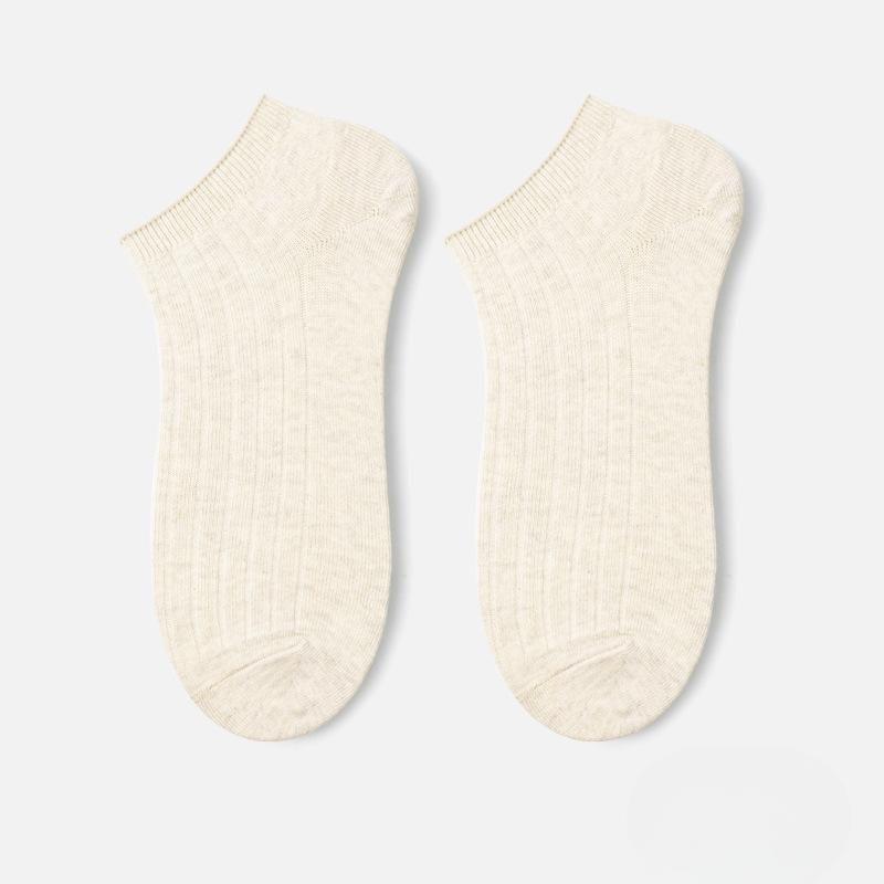 Men's Pure Cotton Socks, All-cotton Boat Socks, Summer Thin Shallow Socks, Short-stemmed Combed Cotton Casual Anti-odor Men's Socks