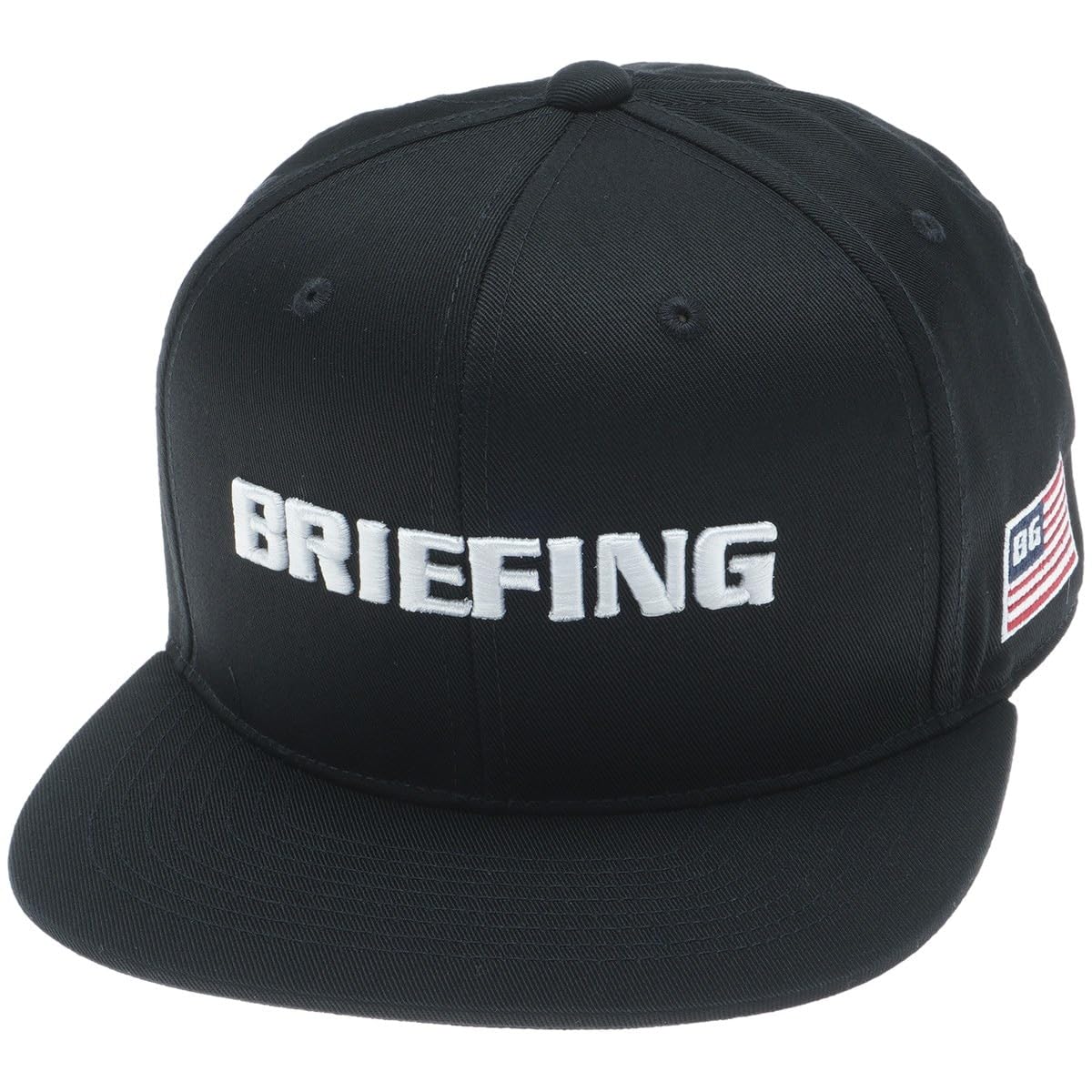 

Briefing Men s Basic Flat Visor Golf Cap, BRG251M98, Black Free