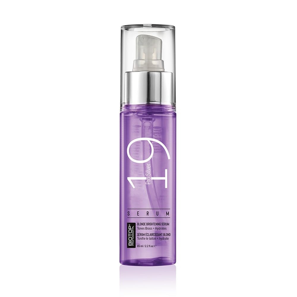 

BIOTOP PROFESSIONAL 19 Pro Silver Serum - 100ML | Anti-Yellow Purple Oil for Blonde, Silver, Grey & White Hair | Frizz Control & Shine with Vitam