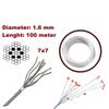 EWR5473 Window Regulator Repair Cable Steel Wire Rope 7x7 Diameter: 1.6 Mm Length: 100 Meter for Car Window Regulator 