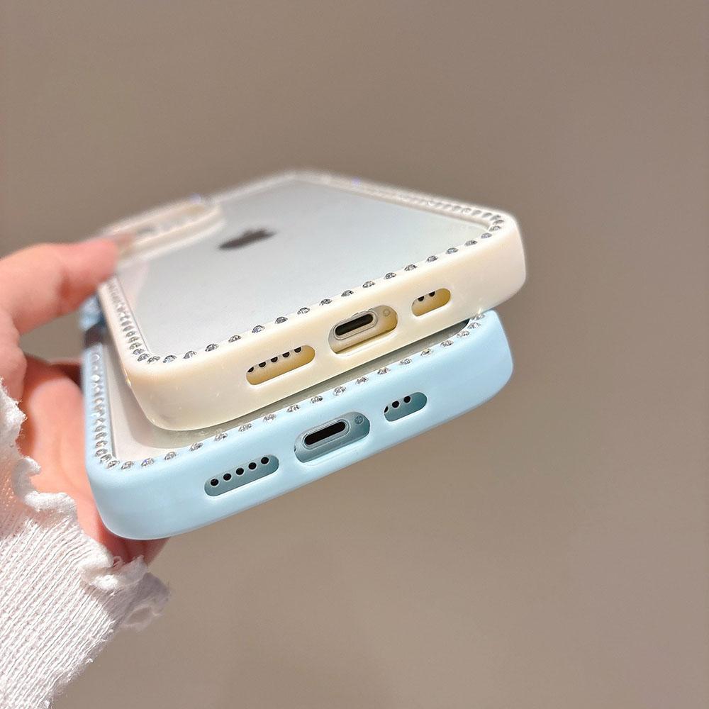 Luxury Transparent Diamond Jewelled Phone Case For iPhone 17 16 15 14 13 12 11 Pro Max Plus Air Glitter Bumper Back Cases Cover
