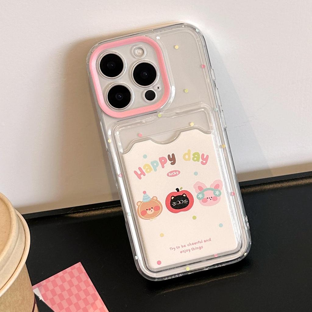 Apple Card Holder Phone Case MVUCA Colorful Polka Dot Cartoon