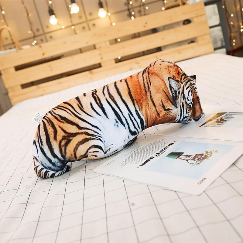 Simulation 3d Plush Cat &Tiger Pillows Soft Stuffed Animals Cushion Sofa Decor Cartoon Plush Toys For Children Girl