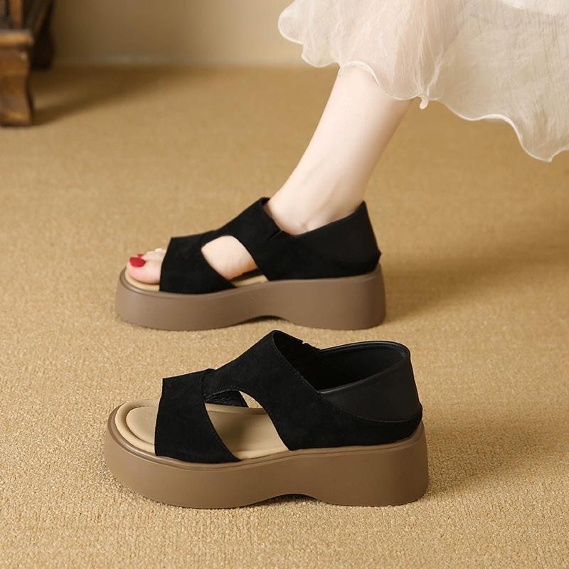 Platform Sandals Women's New Summer Two Wear Great Look Beautiful Not Tired Feet with Skirt Shoes