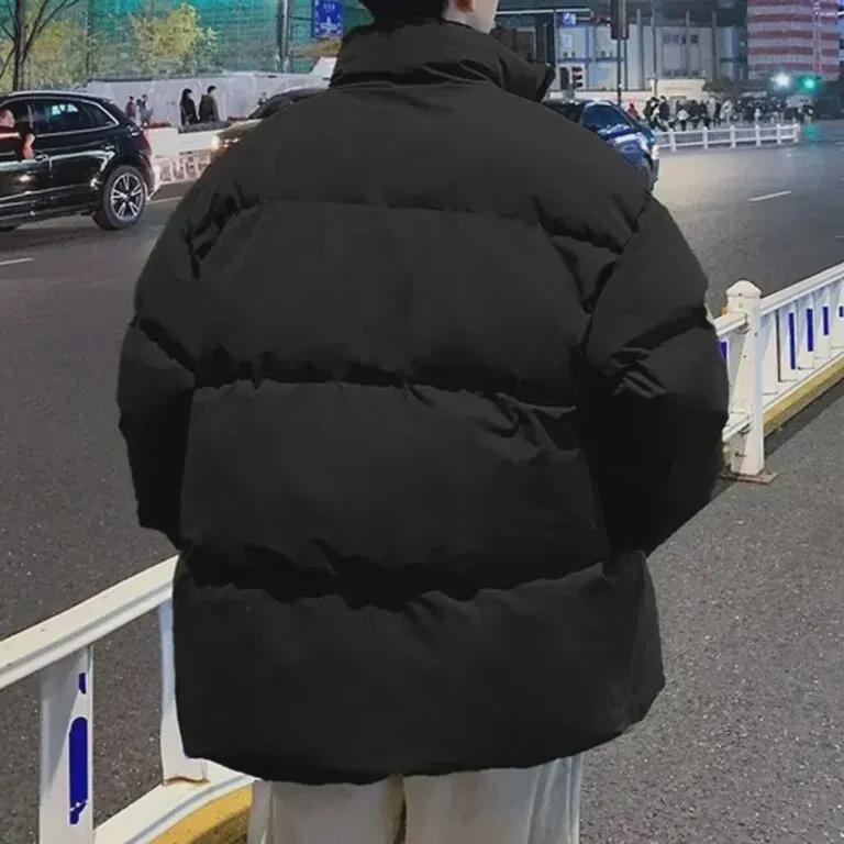 Men's 2023 Winter Trendy Cotton-Padded Stand-Up Collar Jacket - Warm and Thickened Coat