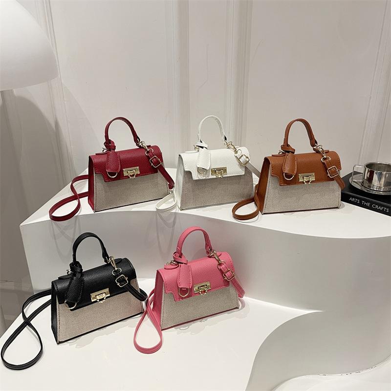 High Quality Retro Versatile Women'S Shoulder Tote Bag Color-Blocked Crossbody Bag Fashion Handbag Commuter Bag Girl Purse Gifts