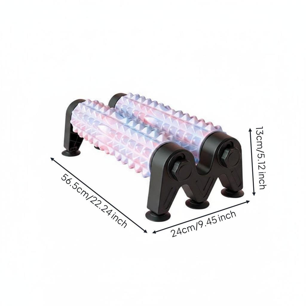 Massage Foam Roller Twin Row Anti Wobble Base Gym for Daily Stretching