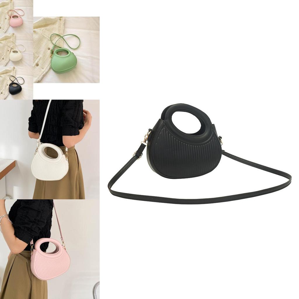 Stylish Summer 2023 Pu Womens Handbag Trendy Round Purse With Zipper Closure