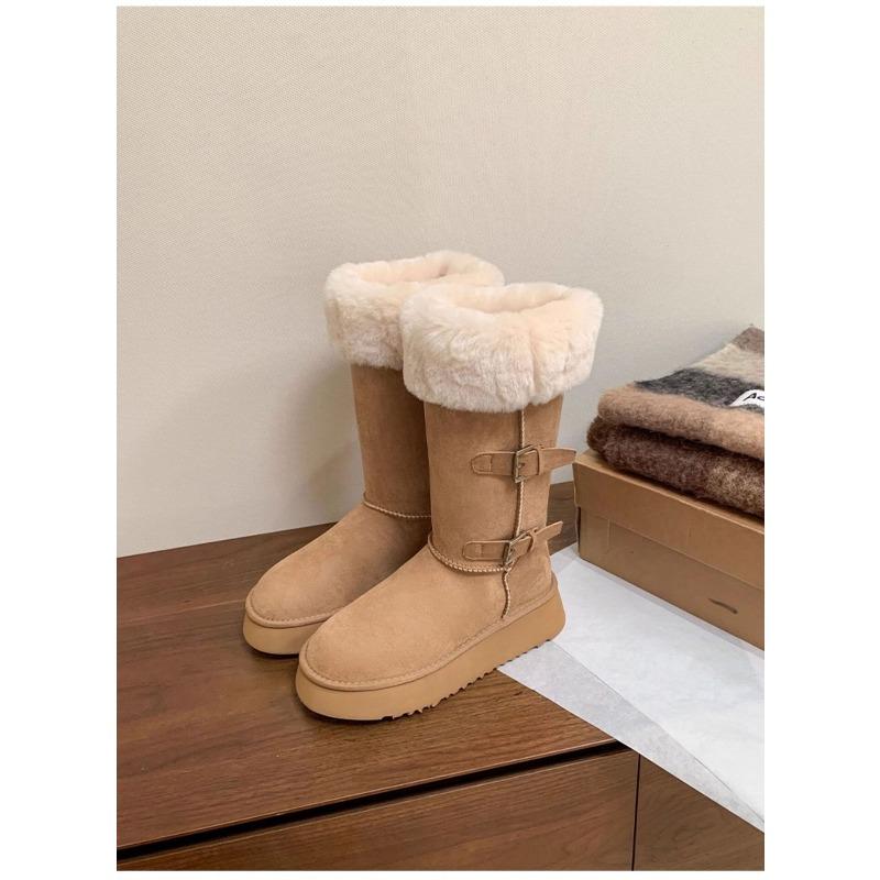 Women's thick-soled winter belt buckle lightweight warm anti-cold padded snow boots non-slip wear casual sneakers high cotton boots