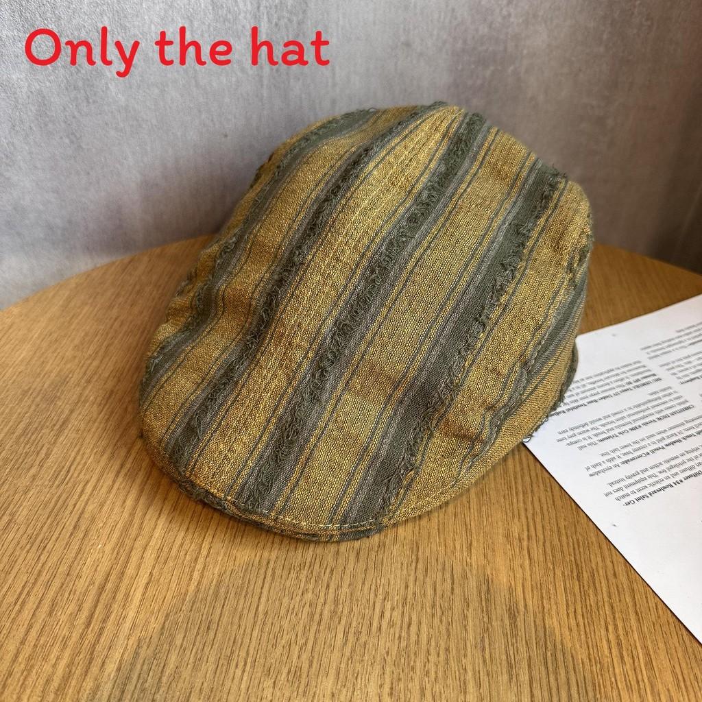 Vintage Retro Cotton Linen Flat Cap With Sun Protection For Women Autumn Winter