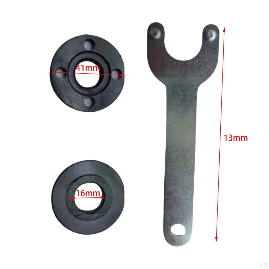 3 Piece Set Angle Grinder Flange Nut with Wrench Fitting Part Inner Outer Easy To Use