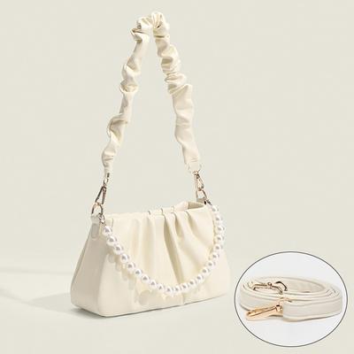 Τσάντα Cloud Γυναικεία Νέα Φθινοπωρινή και Χειμερινή Τσάντα Χιαστί για Δώρο Γενεθλίων Καλύτερης Φίλης Πτυσσόμενη Περλέ Τσάντα Μασχάλης Κορεατική Έκδοση