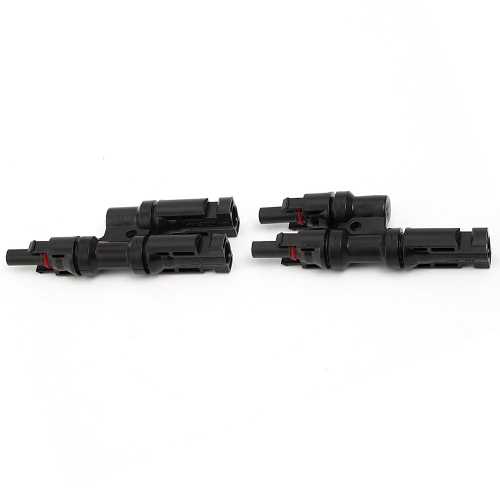 1 Pair*Branch Connector For  Solar Panel T Branch Connector Cable Splitter Coupler Combiner Solar Energy Adapter