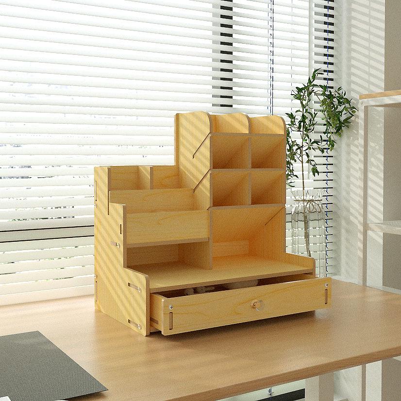 Severský módní velkokapacitní box na kancelářské dokumenty s přihrádkami a stolním držákem na tužky