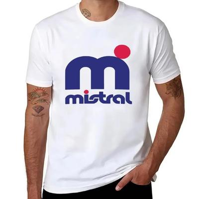 Pánské Dámské Surfařské Tričko Mistral Léto Bavlněné Tričko Nadměrné Černé Tričko s Krátkým Rukávem Značkový Potisk Tričko Top Oblečení Homme