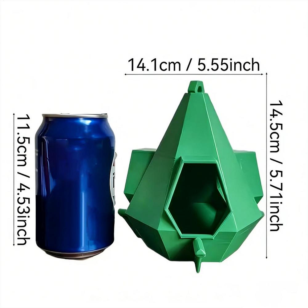 

Hangable Bird Feeder House Shelter Food Station Roof Design Weather Resistant Easy Refill Wild Bird Feeders for Adults Elderly зелёный
