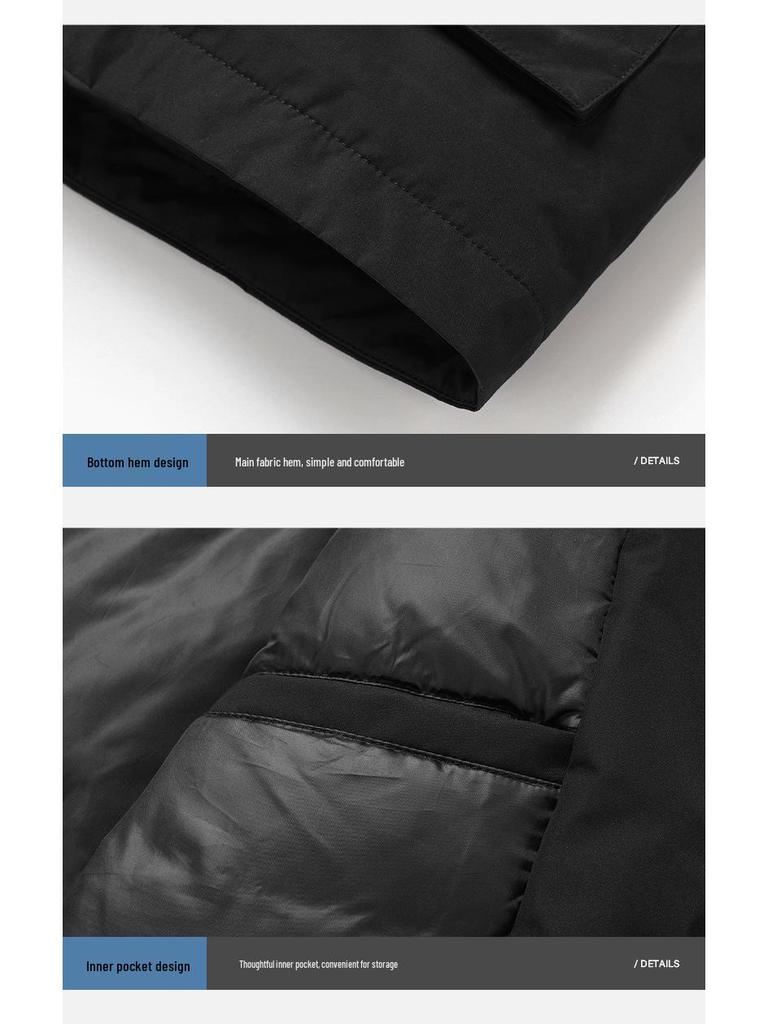 Modische Marke Herren Winter Weiße Daunenjacke mit Kapuze: Kurze, dicke, warme Jugend-Oberbekleidung für Paare 2025