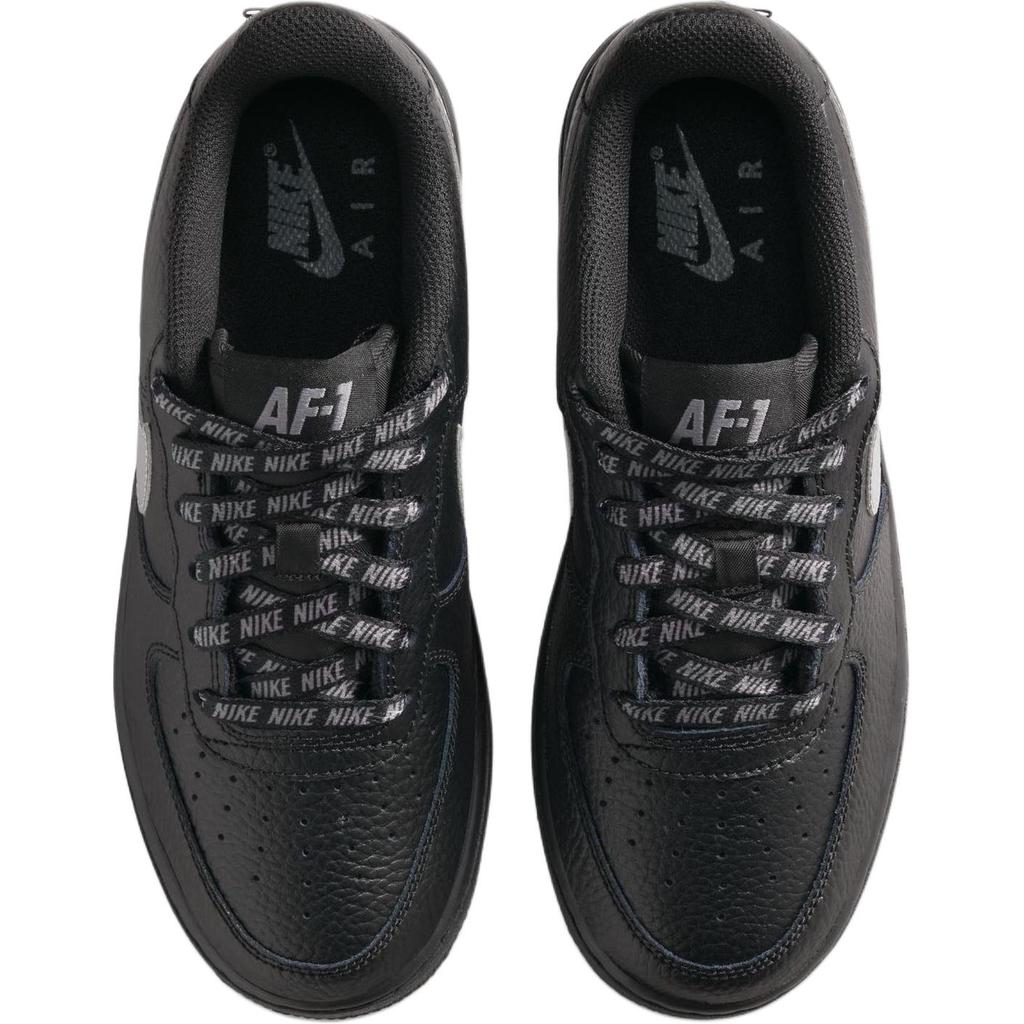Nike Air Force 1 Skóra syntetyczna Wygodne Wszechstronne Wsparcie Niskie Trampki dziecięce Trampki dziecięce Czarne IR0270-001