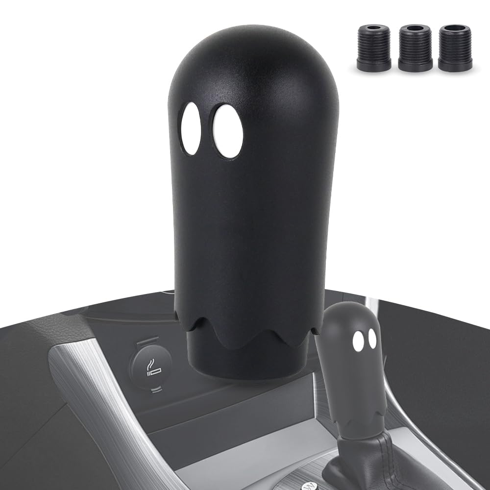 MUTEKI Car Shift Halloween Oni Universal Gear Shift Knob Compatible with MT and AT Passenger and Includes 3 Adapters Knob, Ghost/Cute Style,