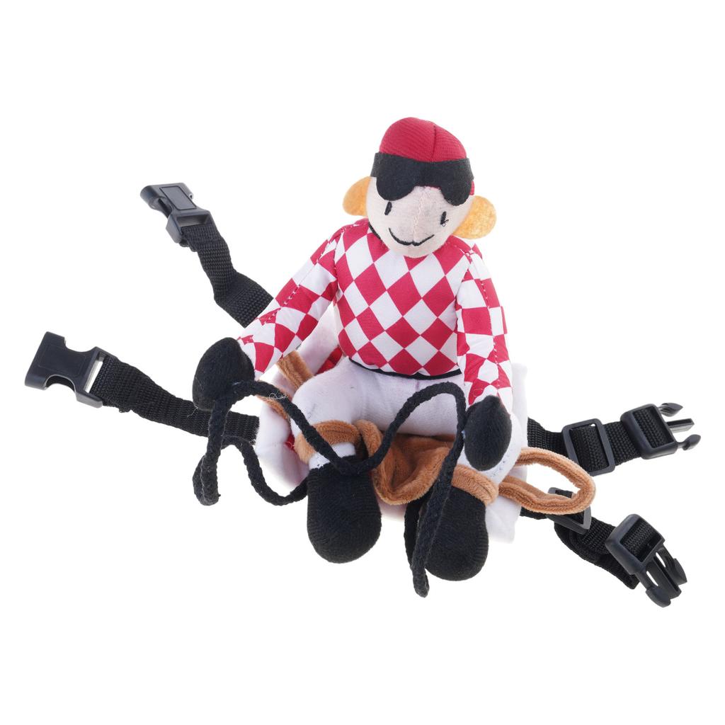 Costume da Cavaliere per Cane Cavallo Equitazione Halloween Animale Domestico Animale Morbido Costume Cappotto da Equitazione Tema Accessori Cosplay