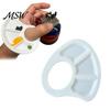 Ergonomic Thumb Hole Painting Tray Mini Paint Palette Tray, with Hole, Lightweight Durable Reusable for Crafting Mixing Watercolor Palette,