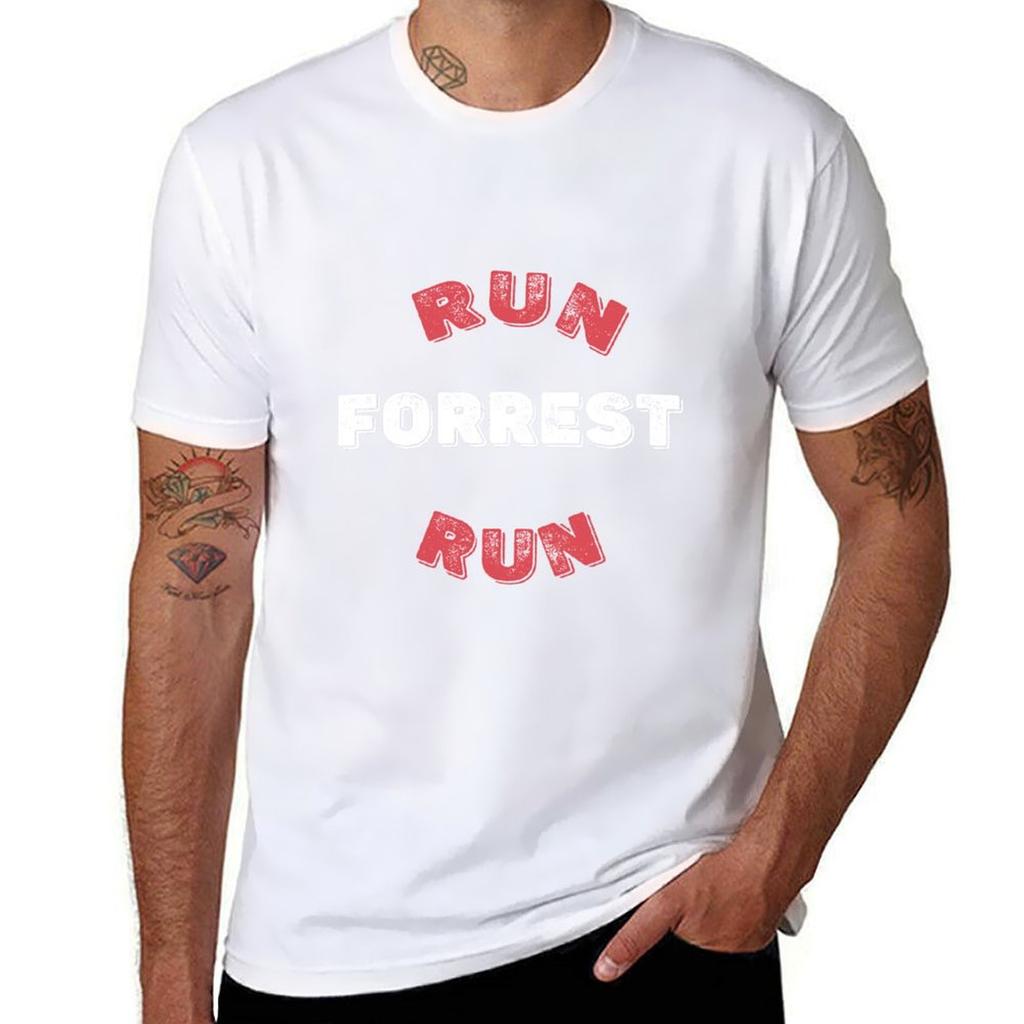 For Shirts Forrest Shirts Men - T Man Run T-Shirt Run G for Printed Gump T Man Forrest