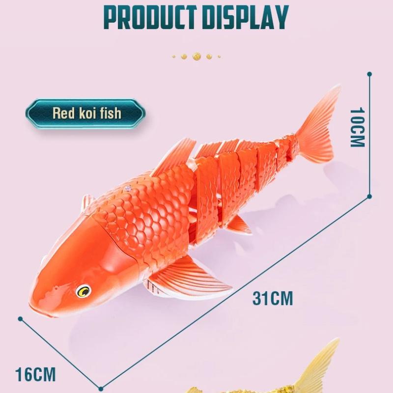 Portable Animal RC Koifish Simulation Waterproof Swimming Submarine Outdoor Water Toy for Pool Lake Children Boy Gift Rechargeable Simulated Fish Toy