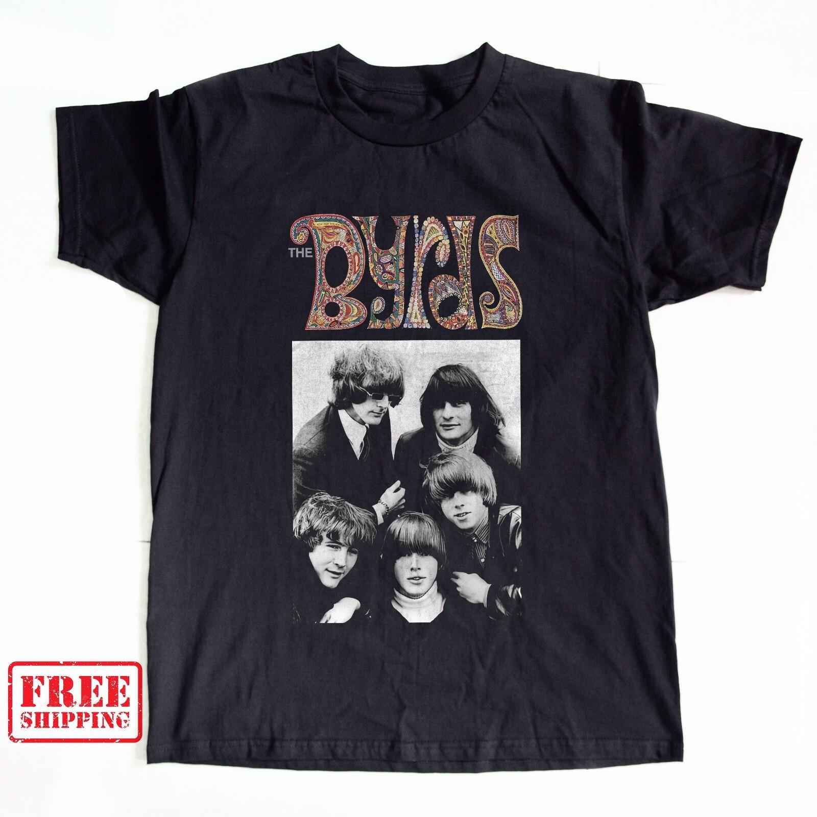 The Byrds Band Black Unisex T-shirt size S-5XL L